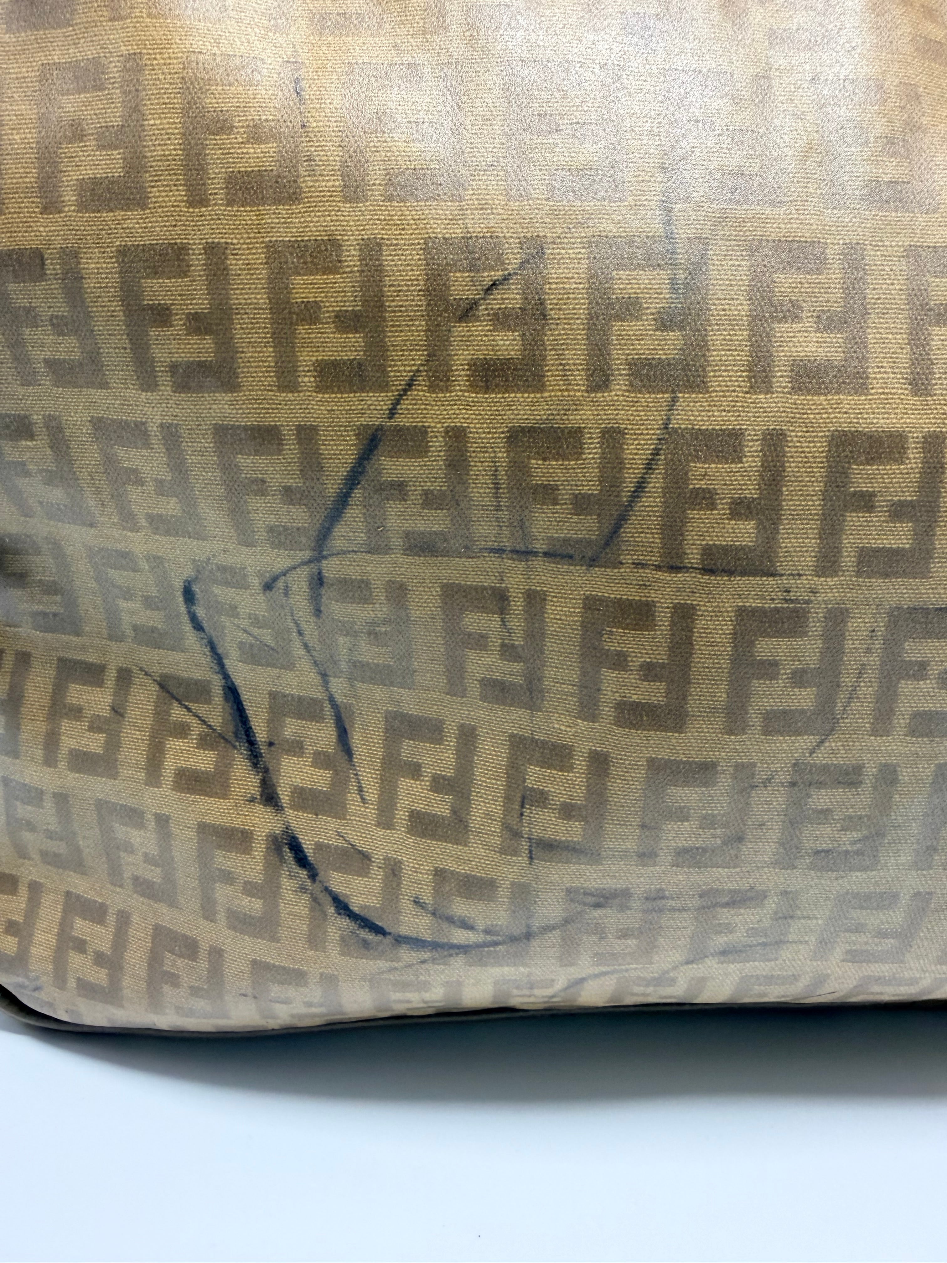 Fendi Vintage Zucca Crossbody Messenger Bag