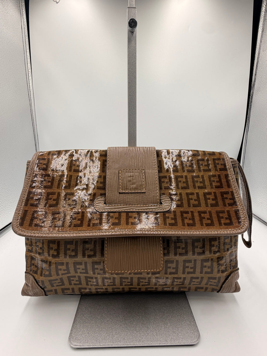Fendi Zucca Wristlet Clutch