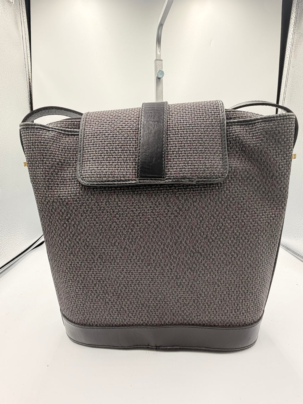 Yves Saint Laurent Vintage Woven and Leather Bucket / Shoulder Bag