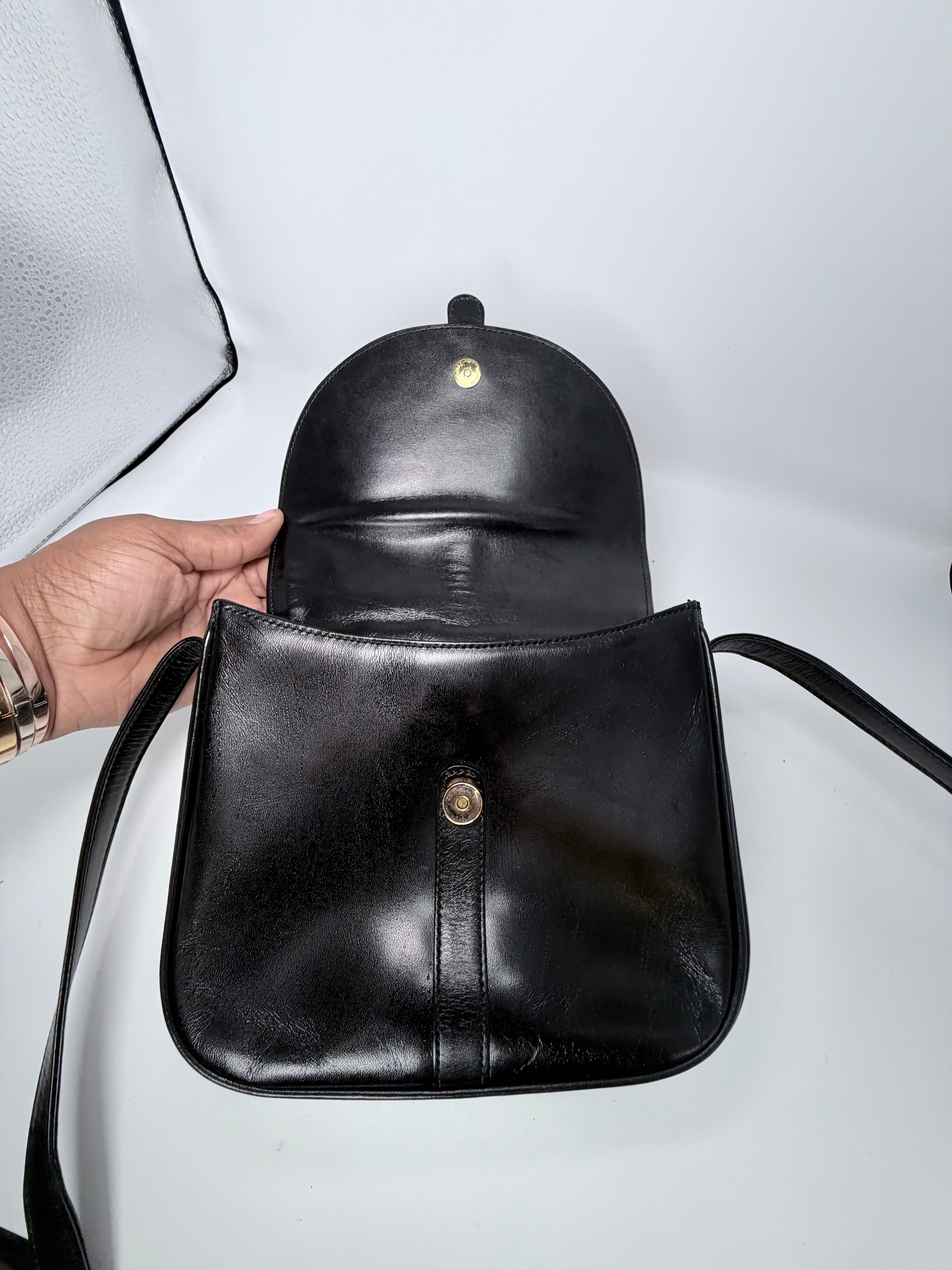 Balenciaga Black Leather Crossbody Bag