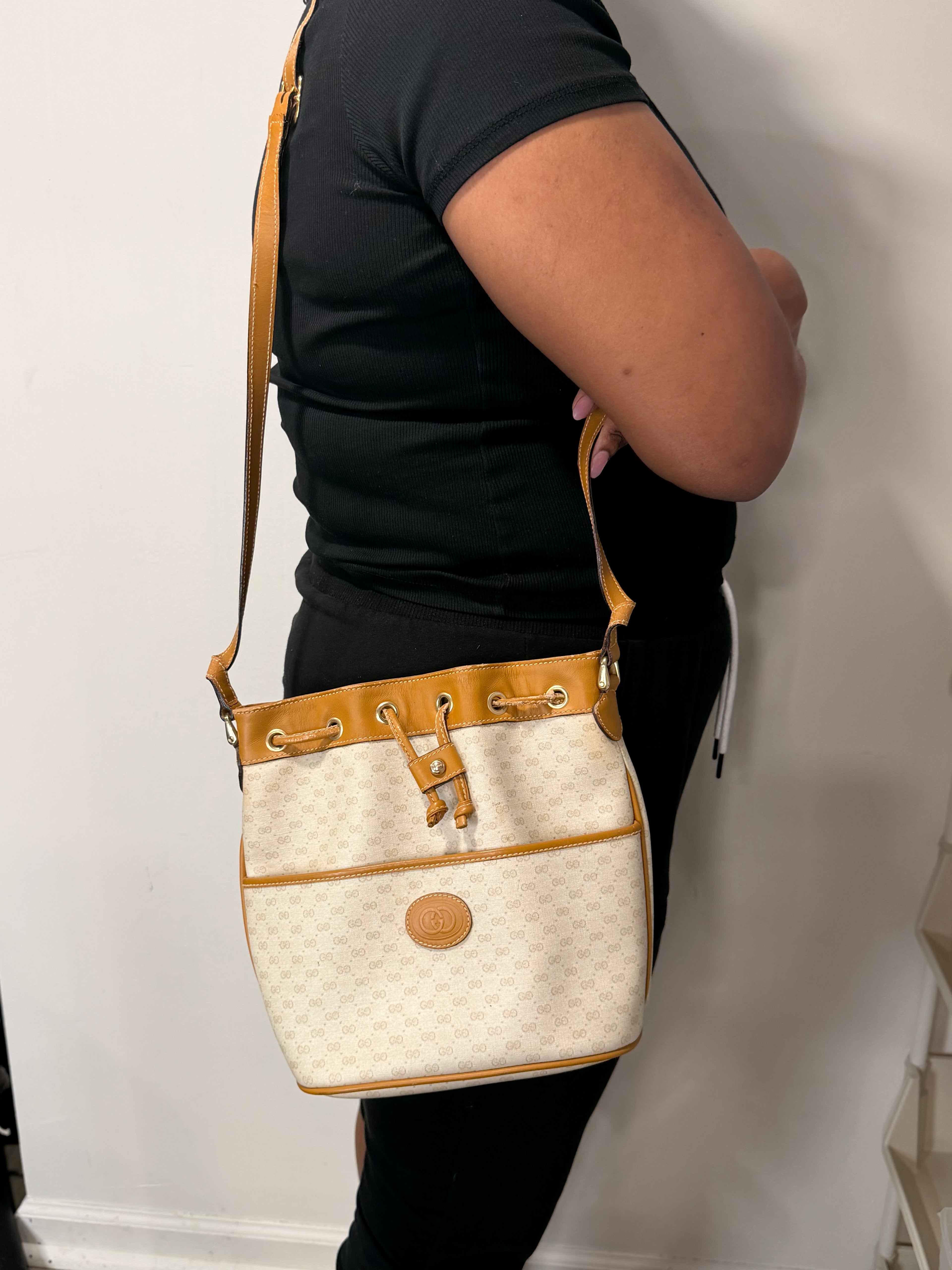 Gucci Monogram Bucket Bag