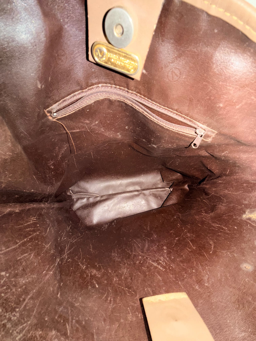 VALENTINO GARAVANI Monogram Coated Canvas Tote – Brown