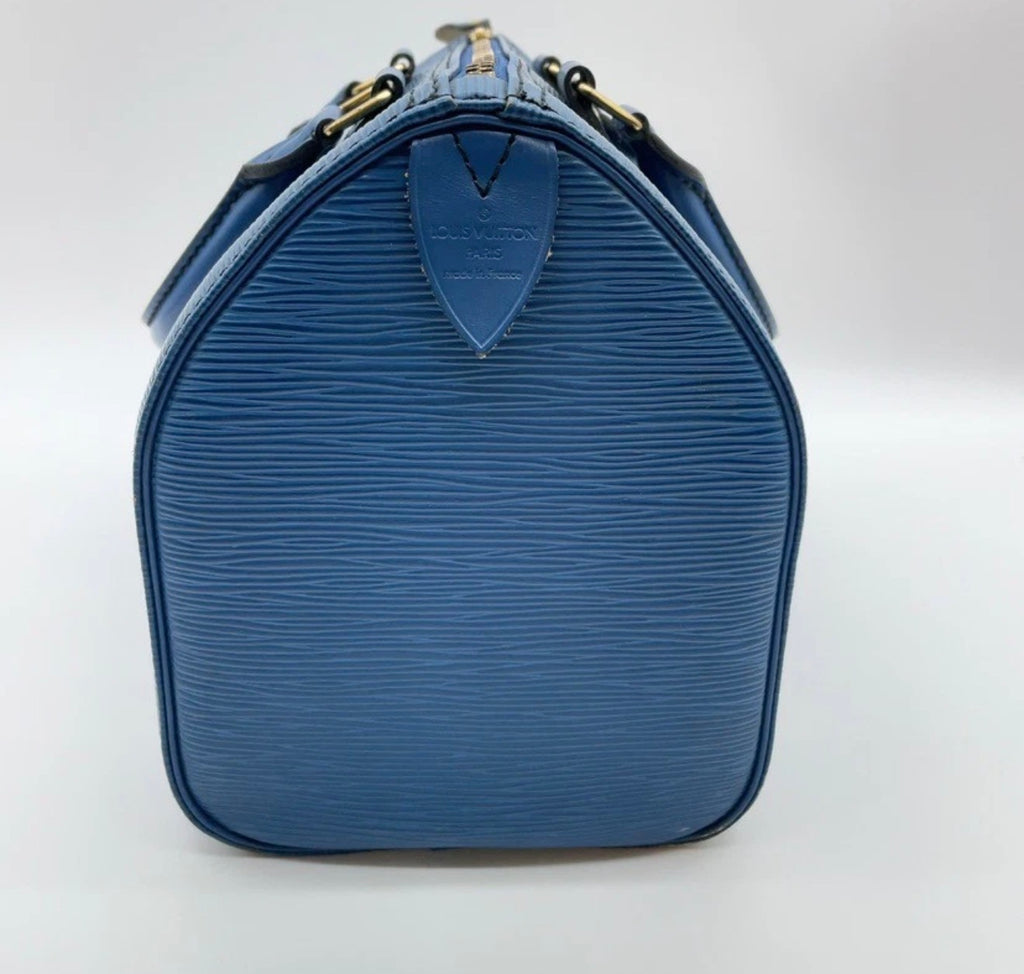 Louis Vuitton Speedy 25 Epi Toledo Blue