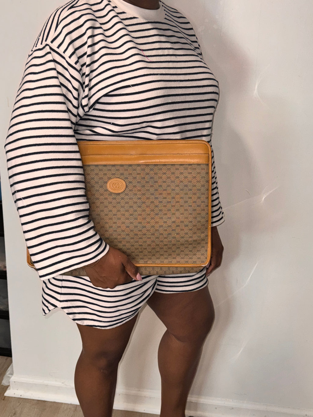 Gucci Micro GG Portfolio Clutch/ Briefcase