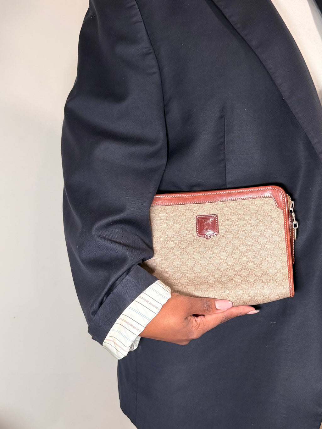 Celine Vintage Macadam Clutch / Pochette