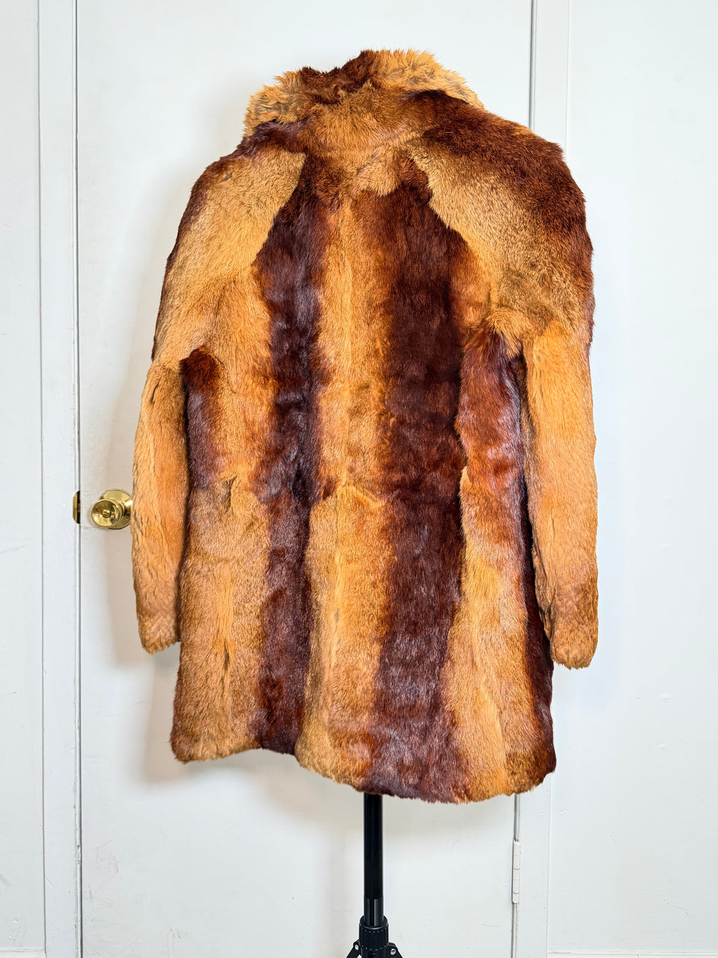Vintage Beaver Fur Coat (Natural Patchwork) – Small 004