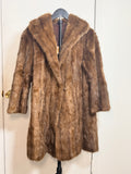 Vintage Natural Ranch Mink Fur Coat (Brown) – Large 001