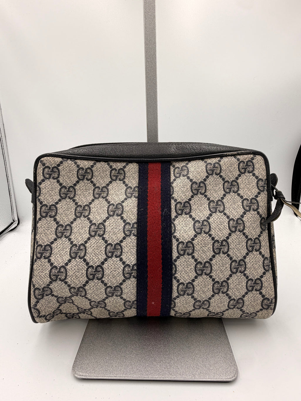 Gucci GG Supreme Web Travel Pouch / Toiletry Case - Blue
