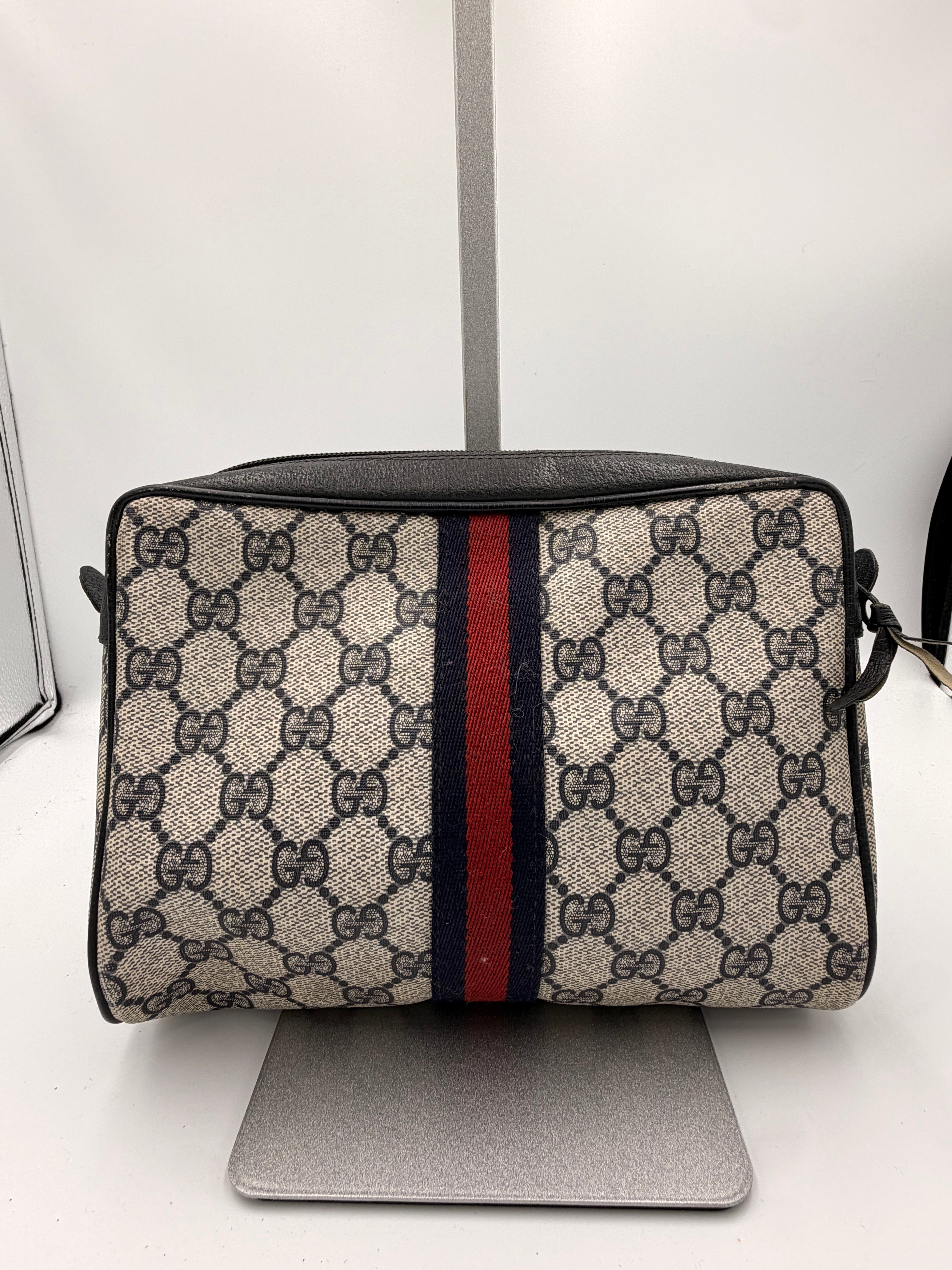 Gucci GG Supreme Web Travel Pouch / Toiletry Case - Blue
