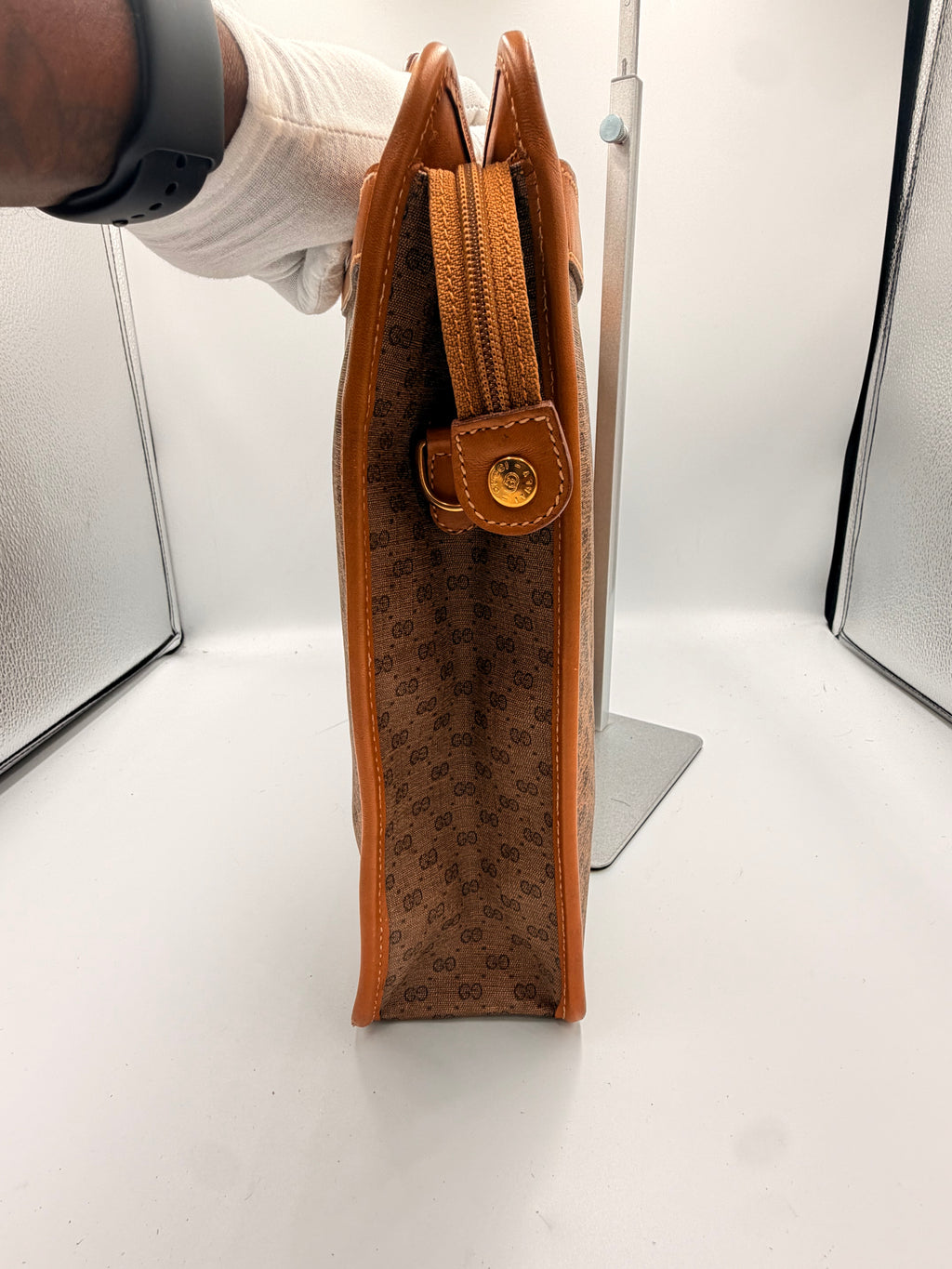 Gucci Micro GG Portfolio Clutch/ Briefcase