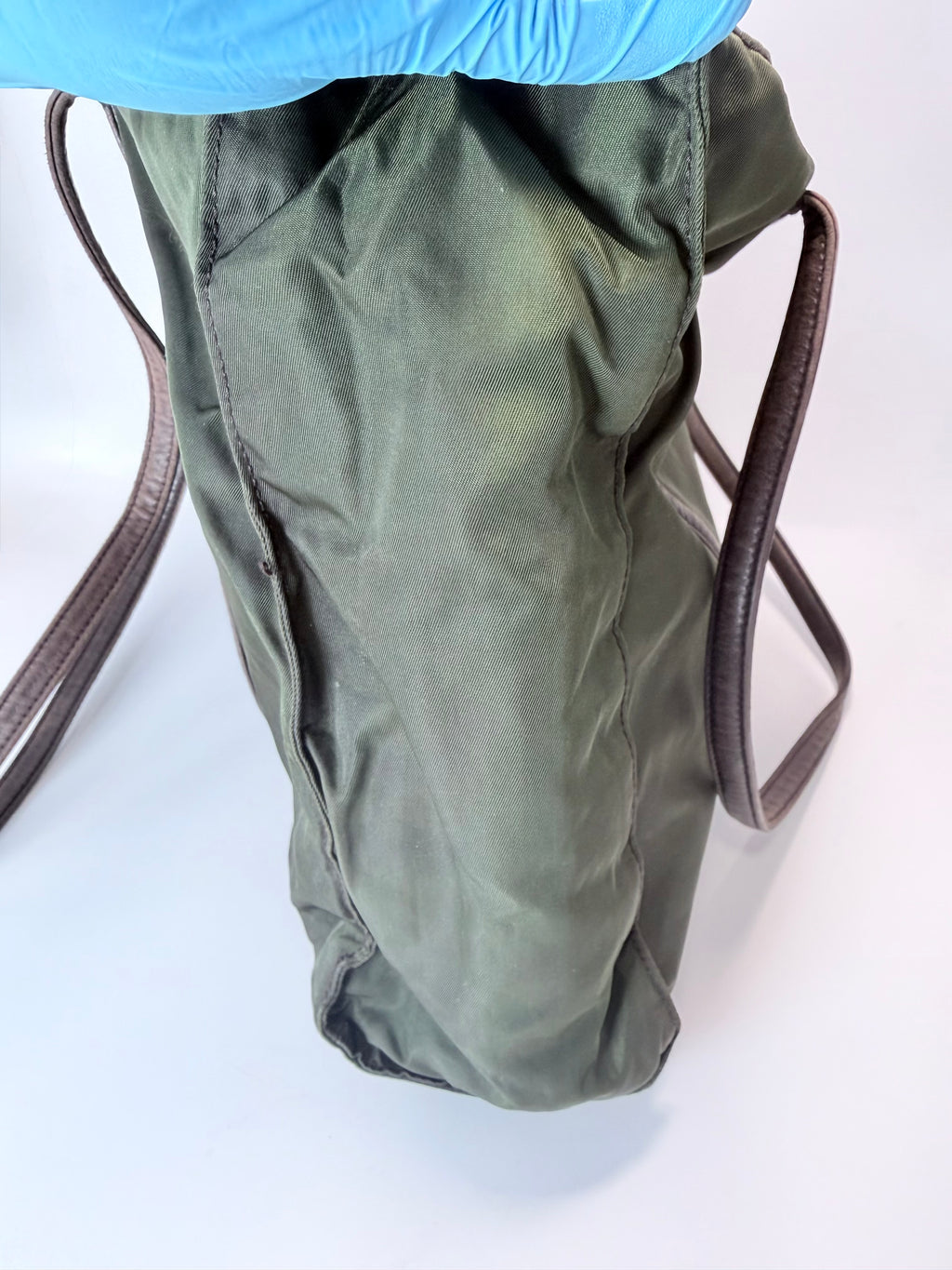 Prada Tessuto Nylon Tote – Olive Green