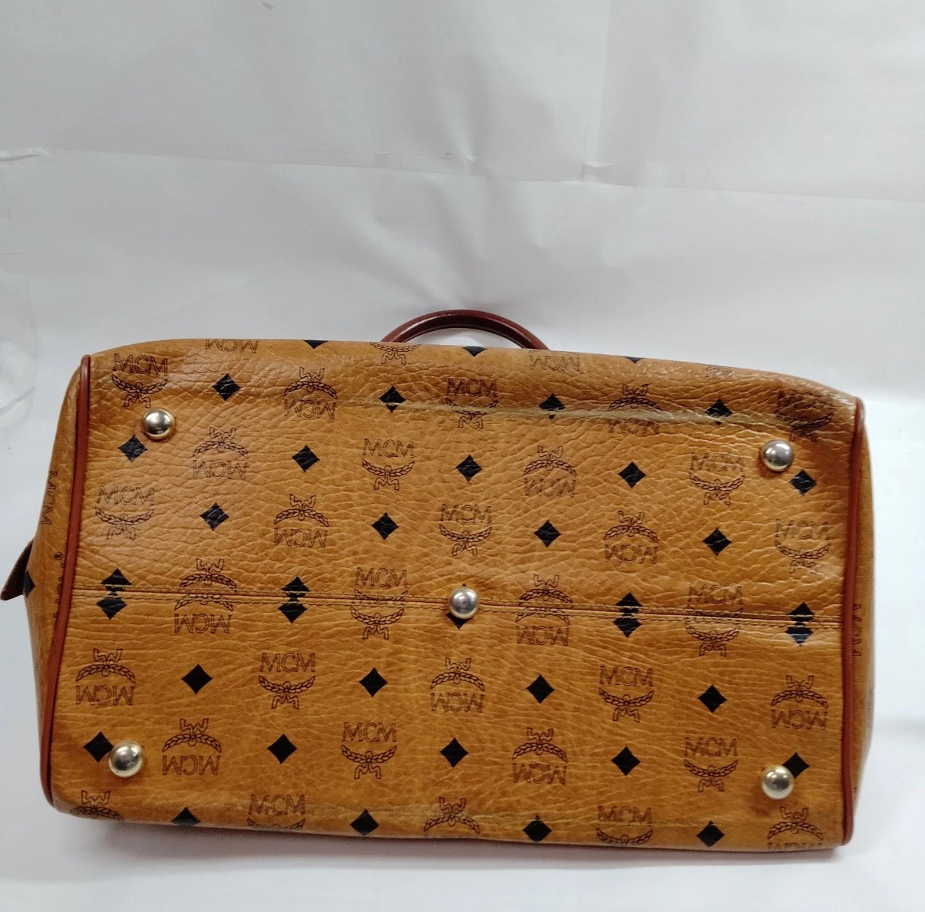 MCM Visetos Boston Bag – Cognac