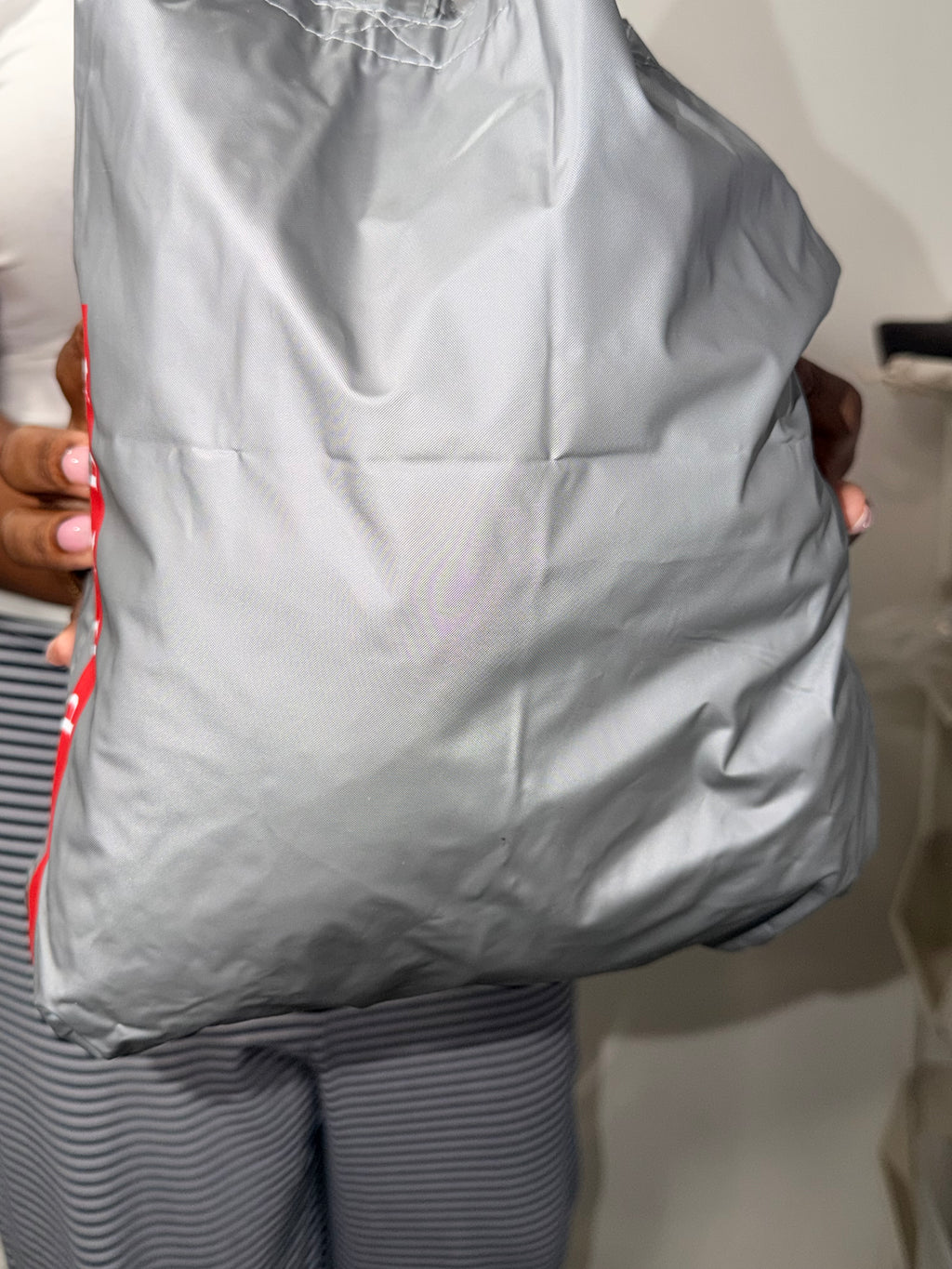 Prada Sport Silver Nylon Tote Bag