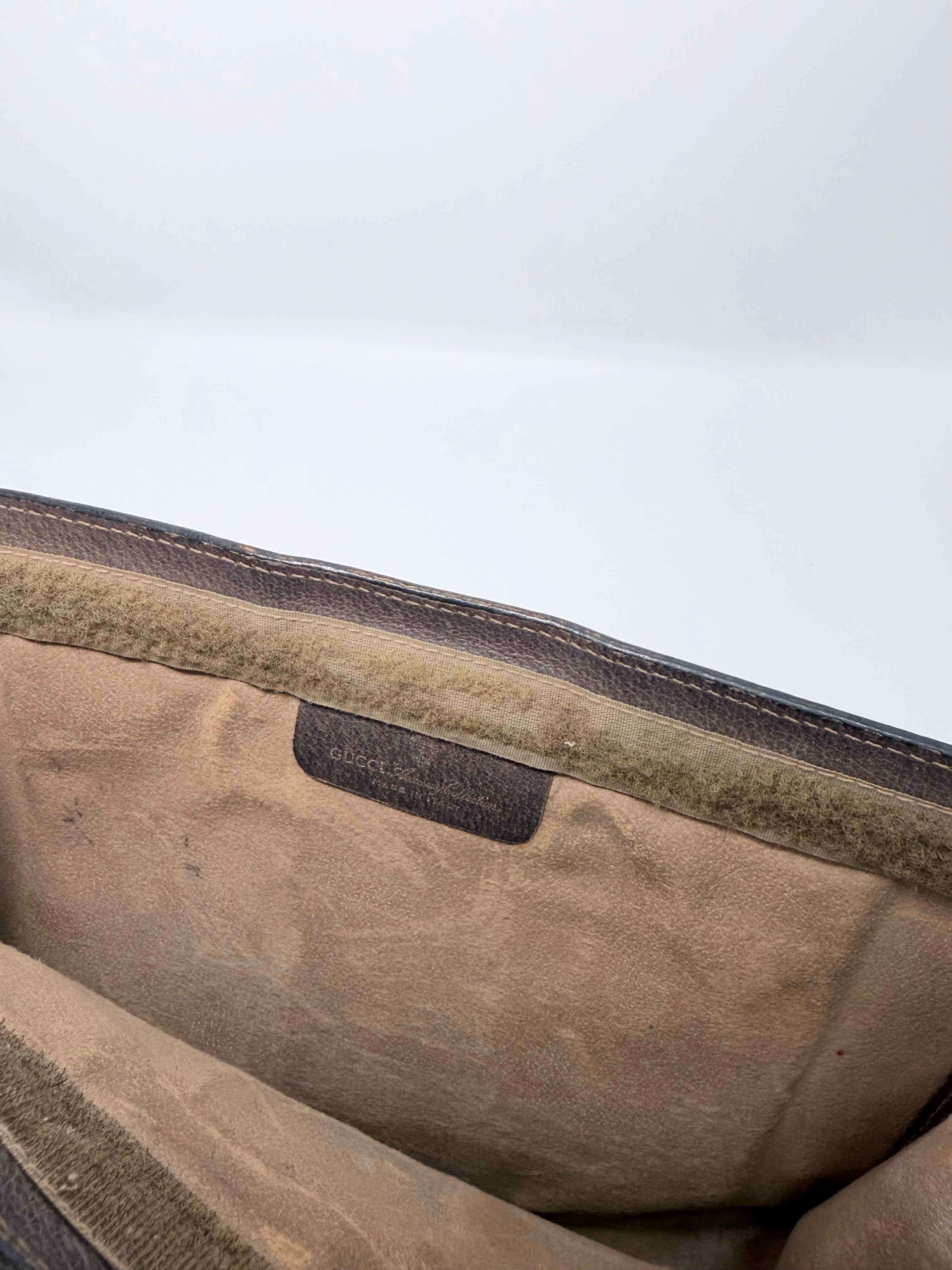 Vintage Gucci Sherry Line Clutch – PVC & Leather GG Pouch