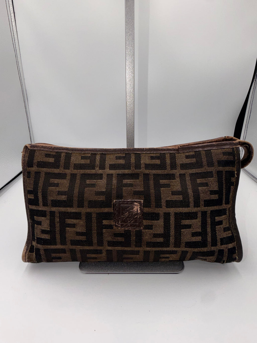Fendi Zucca Canvas Cosmetic Pouch / Clutch