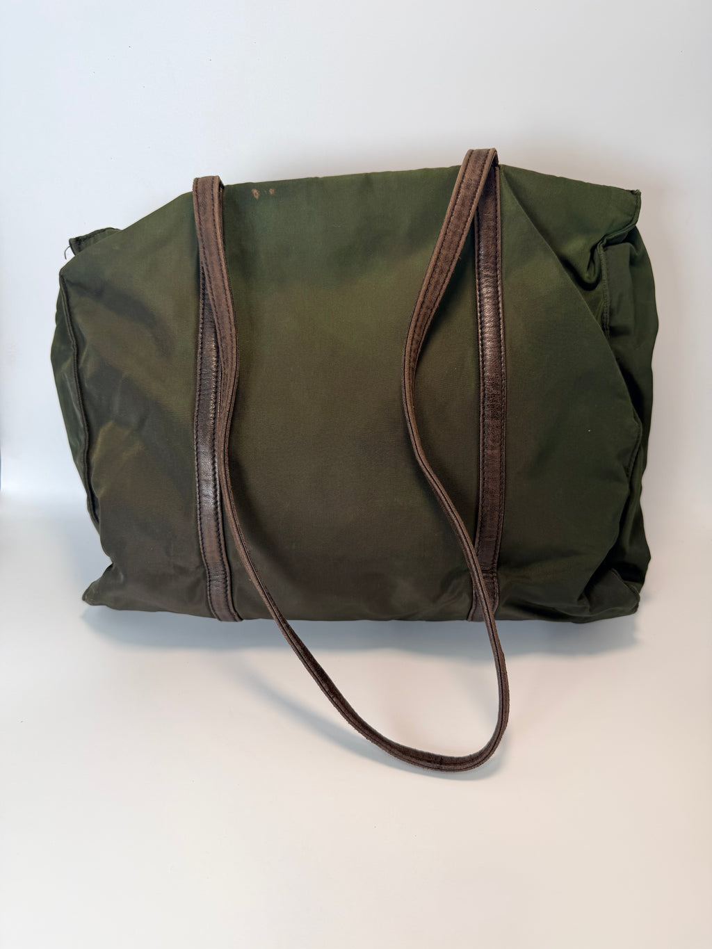 Prada Tessuto Nylon Tote – Olive Green