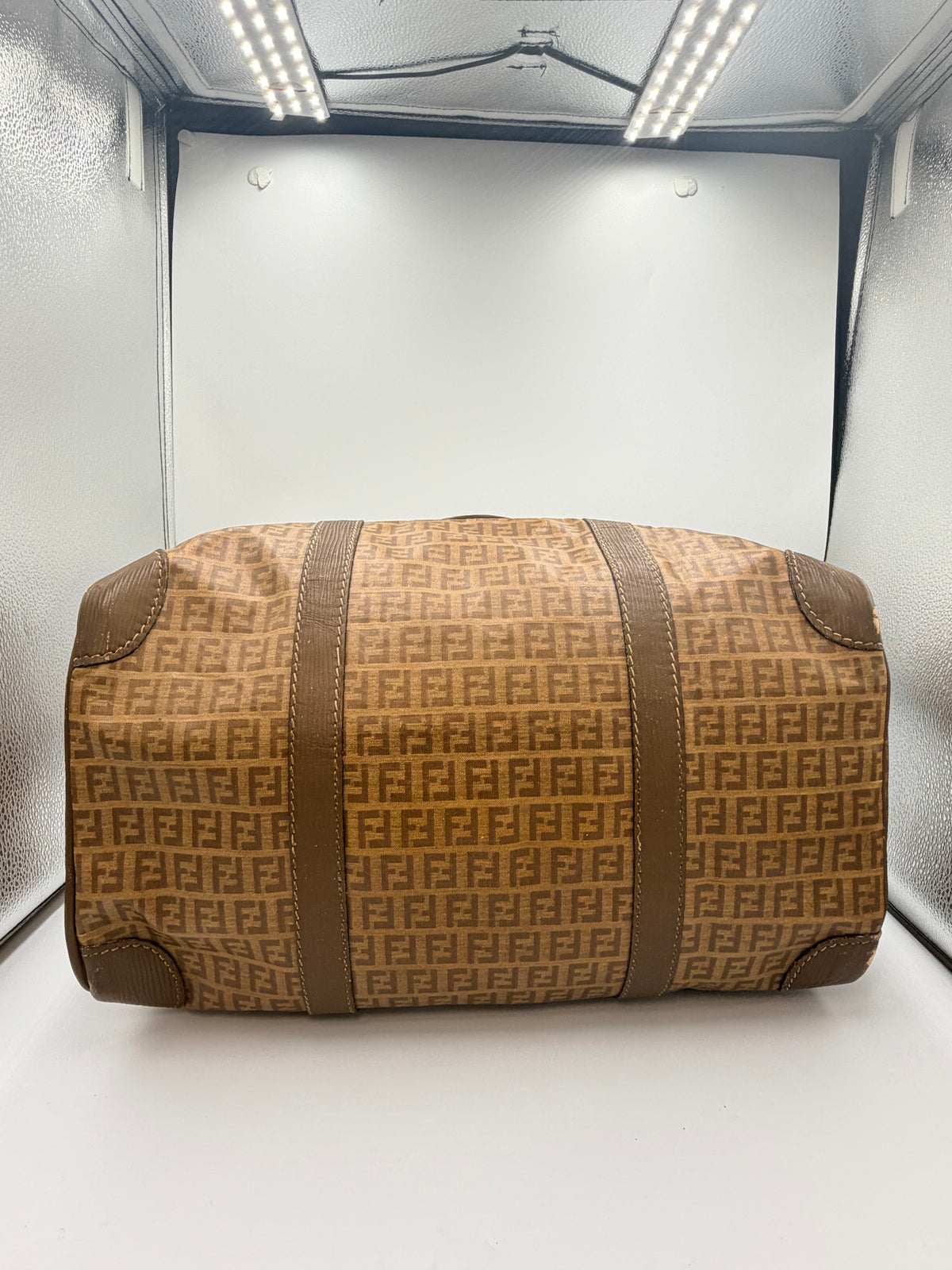 Fendi Vintage Zucca Monogram Boston Bag – Brown