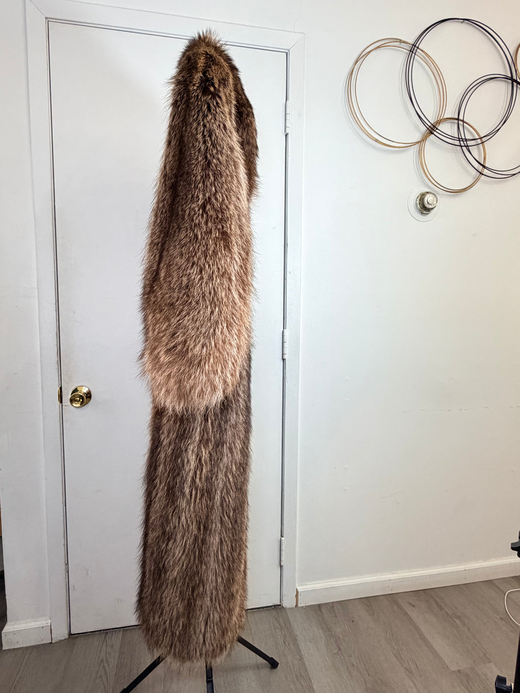 Vintage Tanuki (Raccoon) Fur Coat – Natural Brown (Large)