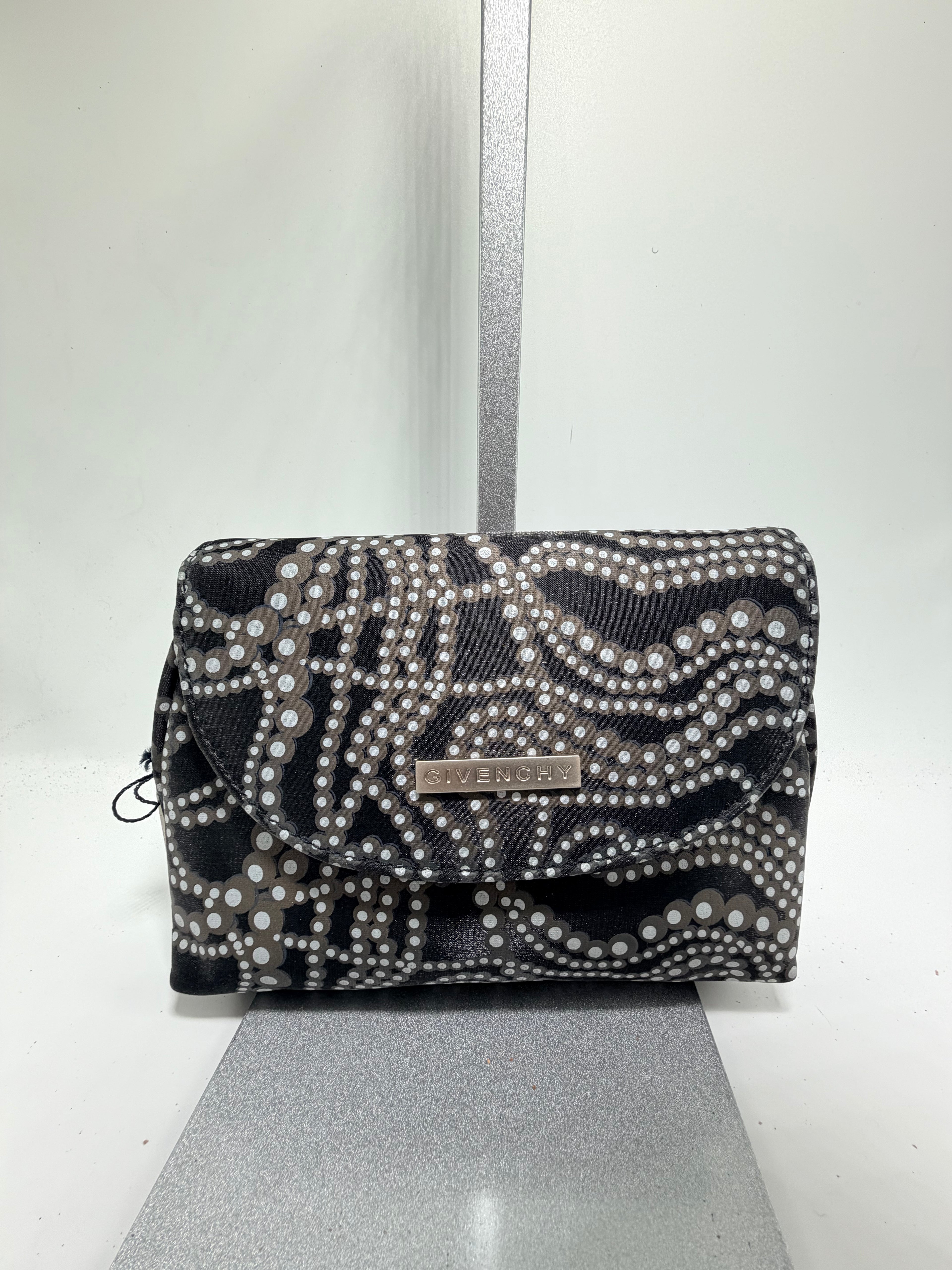 Givenchy Printed Pouch Clutch – Black & Grey (Never Used)