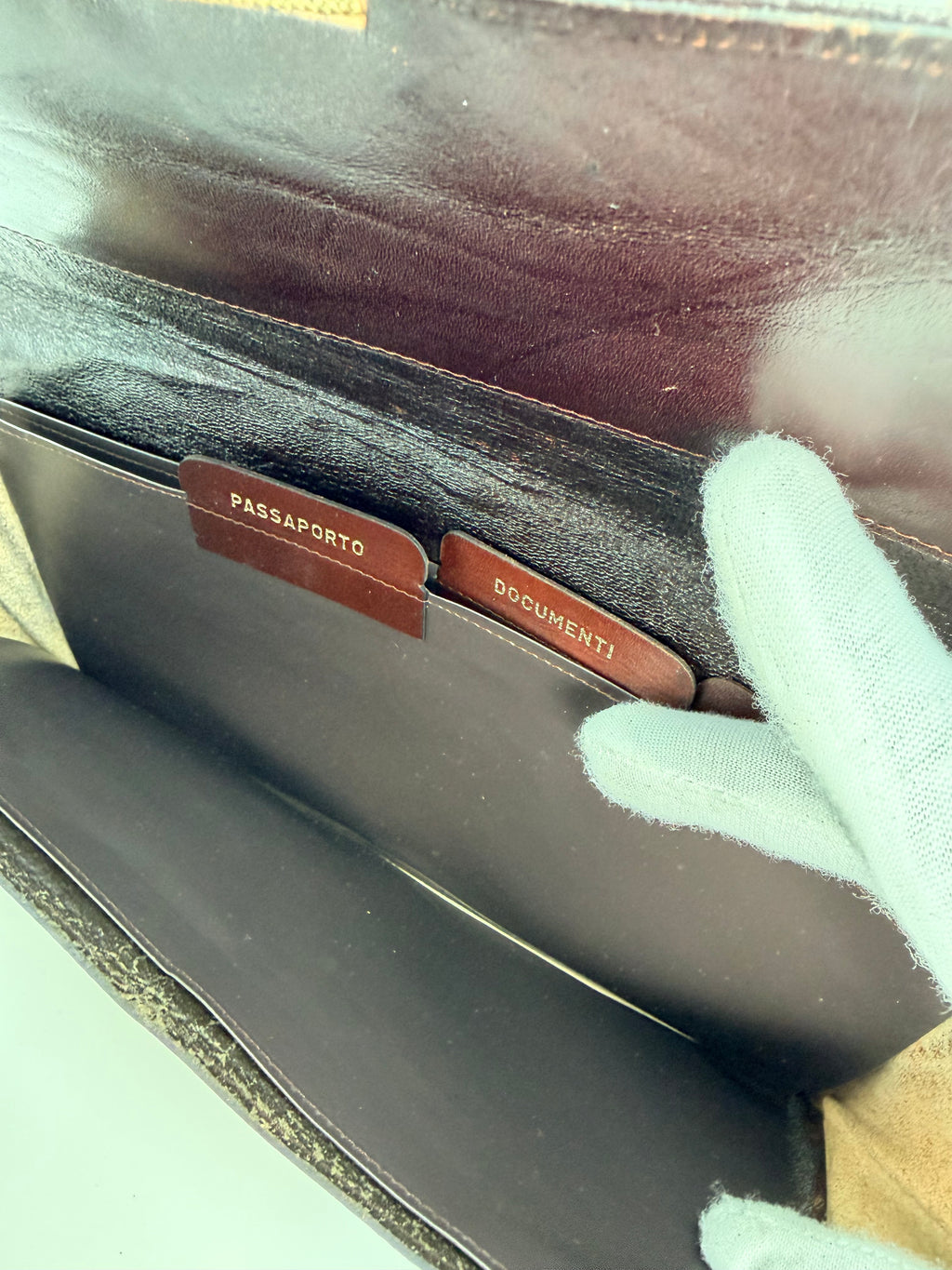 Fendi Zucca Canvas Clutch & Document Holder