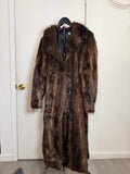 Vintage Beaver Fur Coat (Natural Brown) – Medium 005