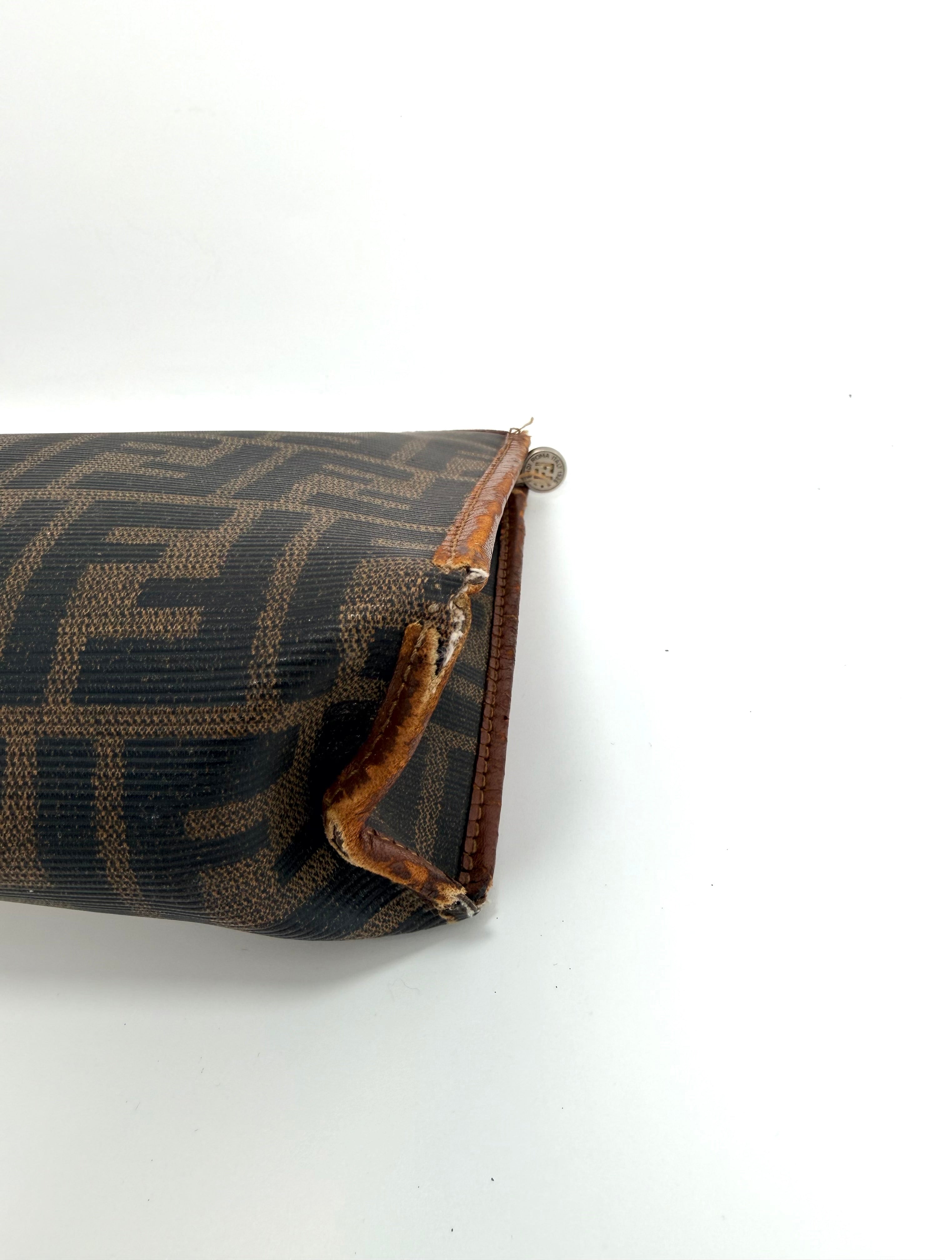 FENDI Zucca Canvas Clutch