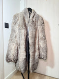 Vintage Rex Rabbit Fur Coat – Soft Grey Neutral (Medium / Large)