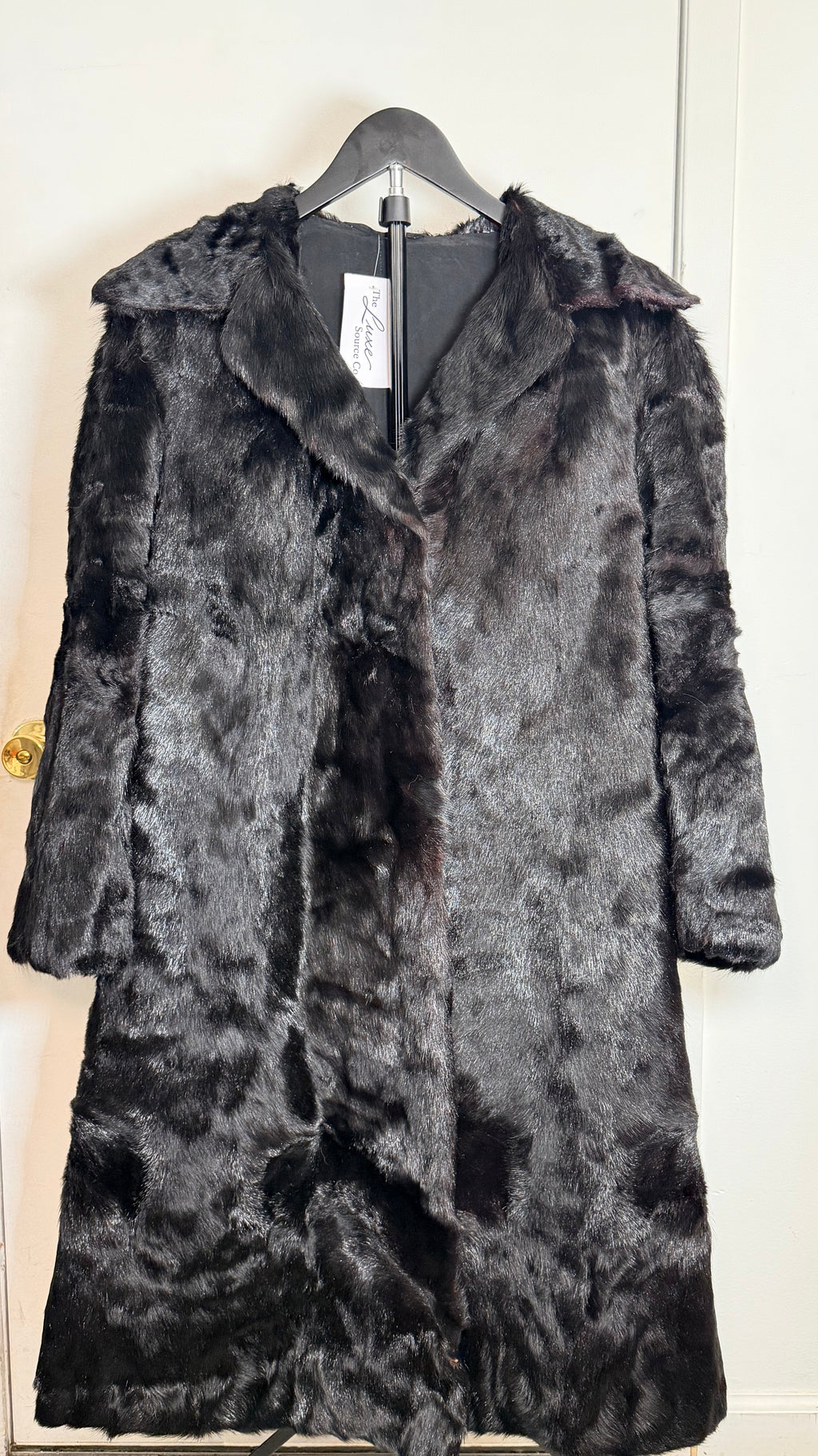 Vintage Black Mink Fur Coat – Large / XL 002