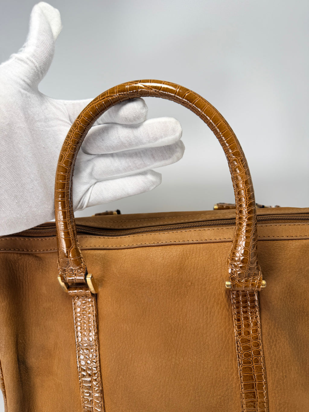 Fendi Suede Boston Bag