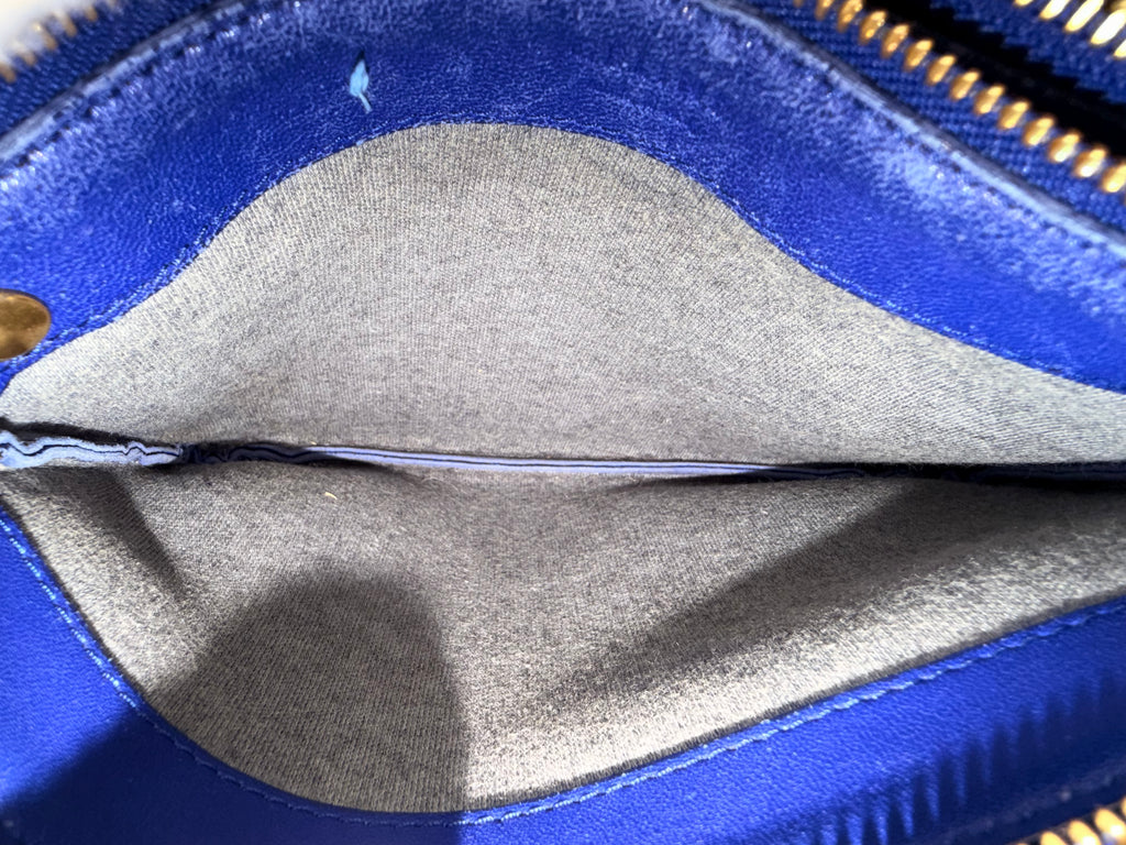 Celine Trio Blue Leather Crossbody Bag