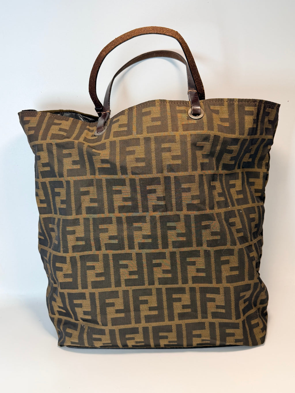 Vintage Fendi Zucca Canvas Tote