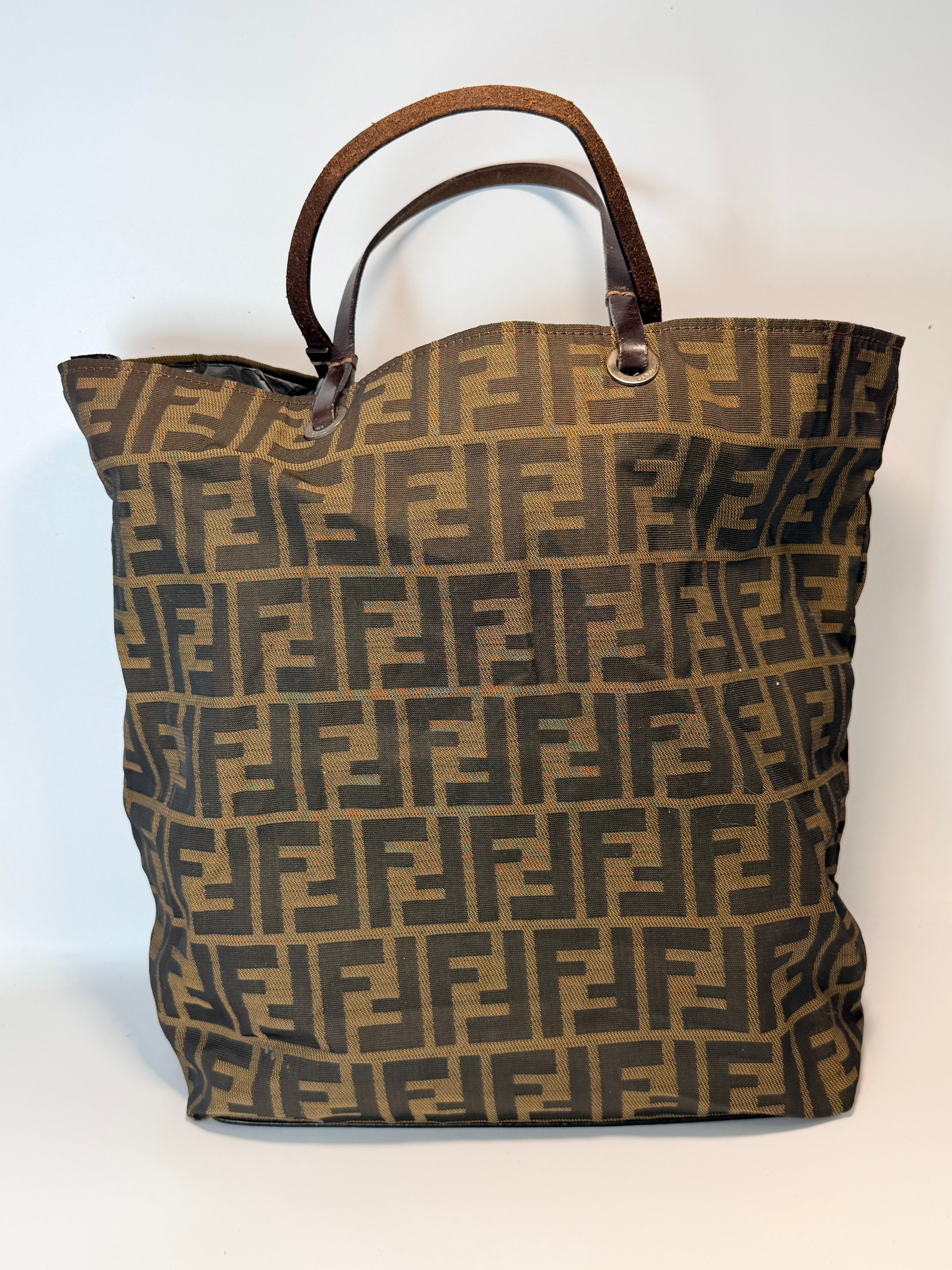 Vintage Fendi Zucca Canvas Tote