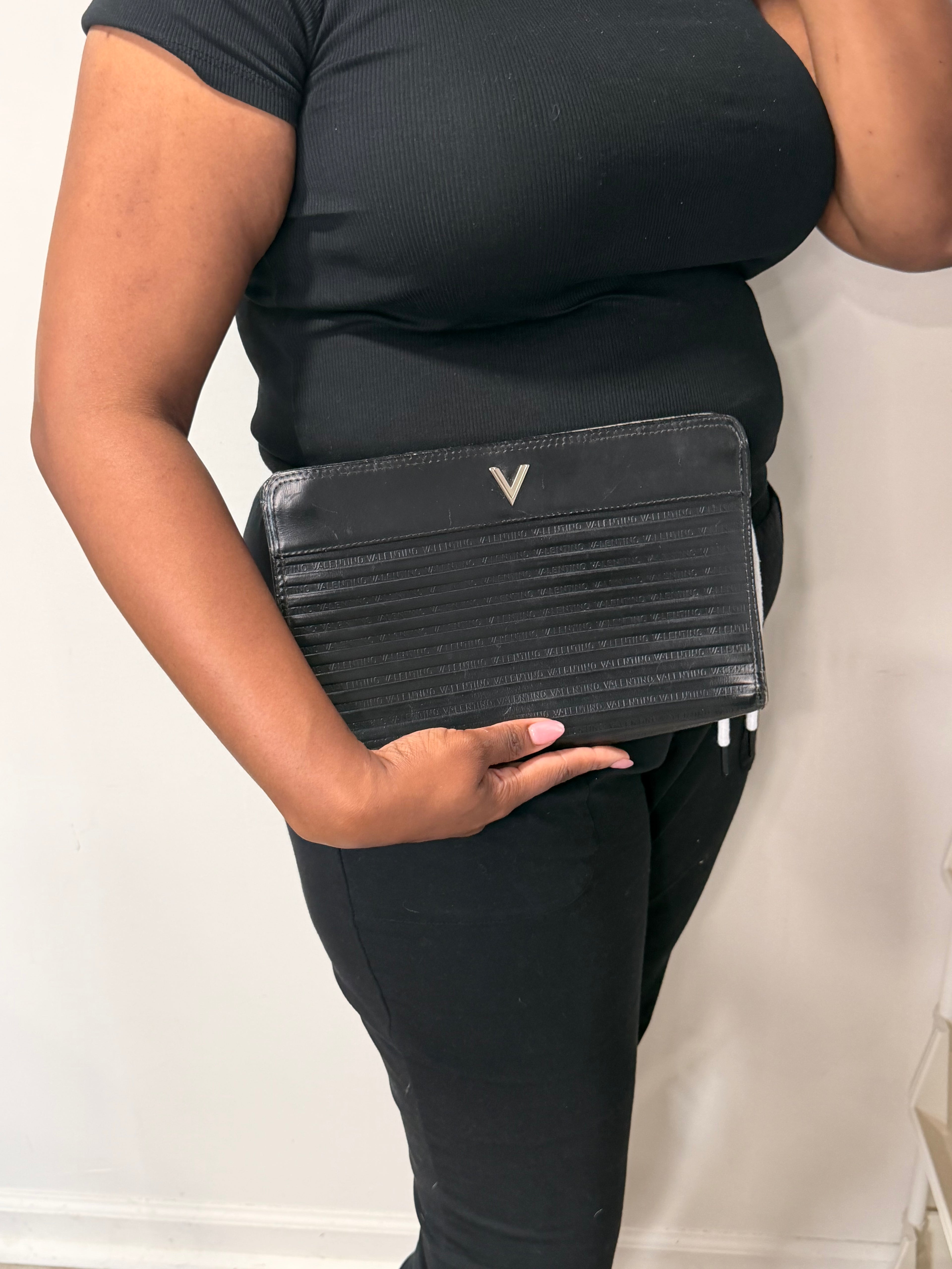 Valentino Garavani V Logo Envelope Clutch
