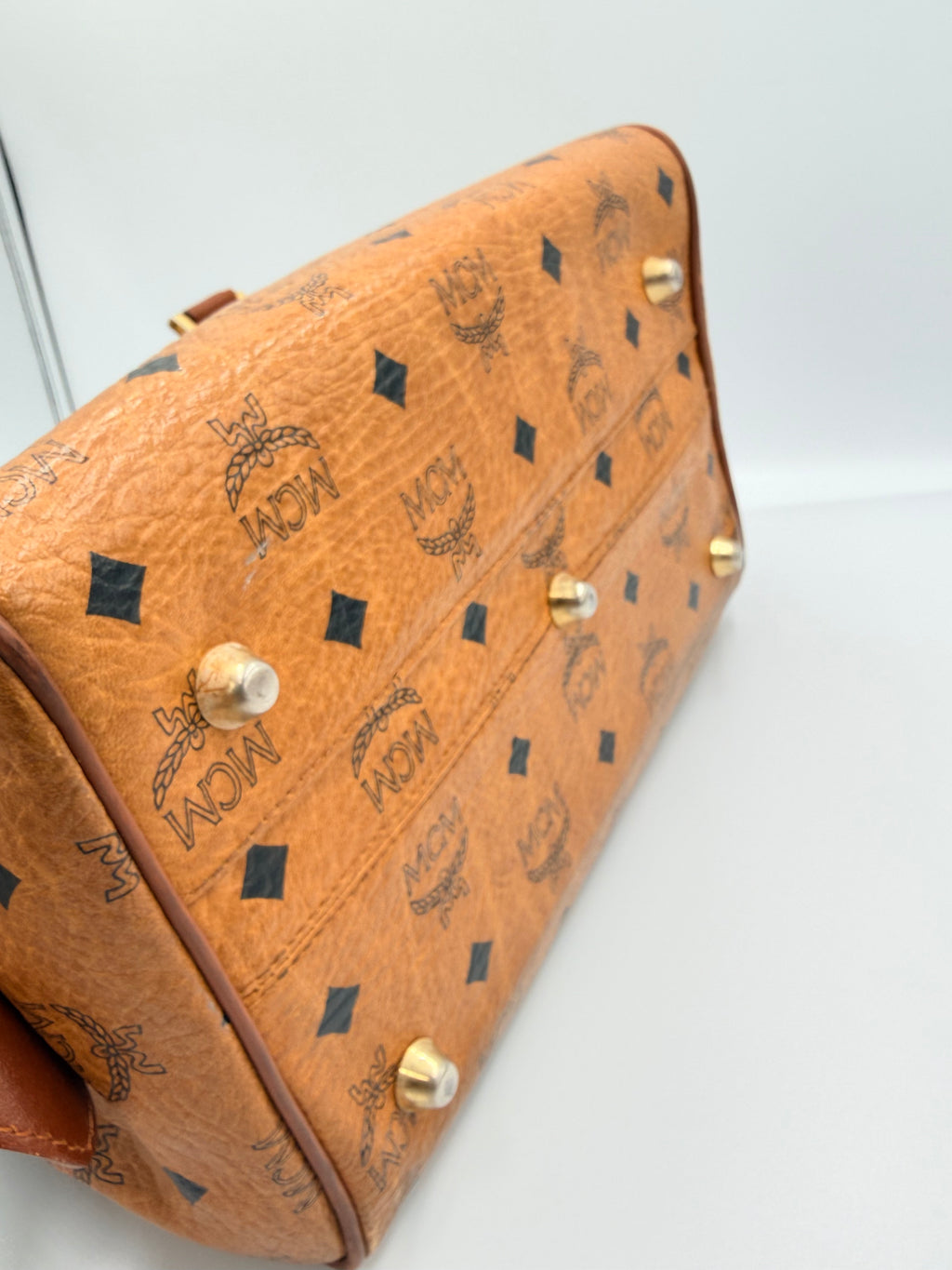 MCM Visetos Boston Bag