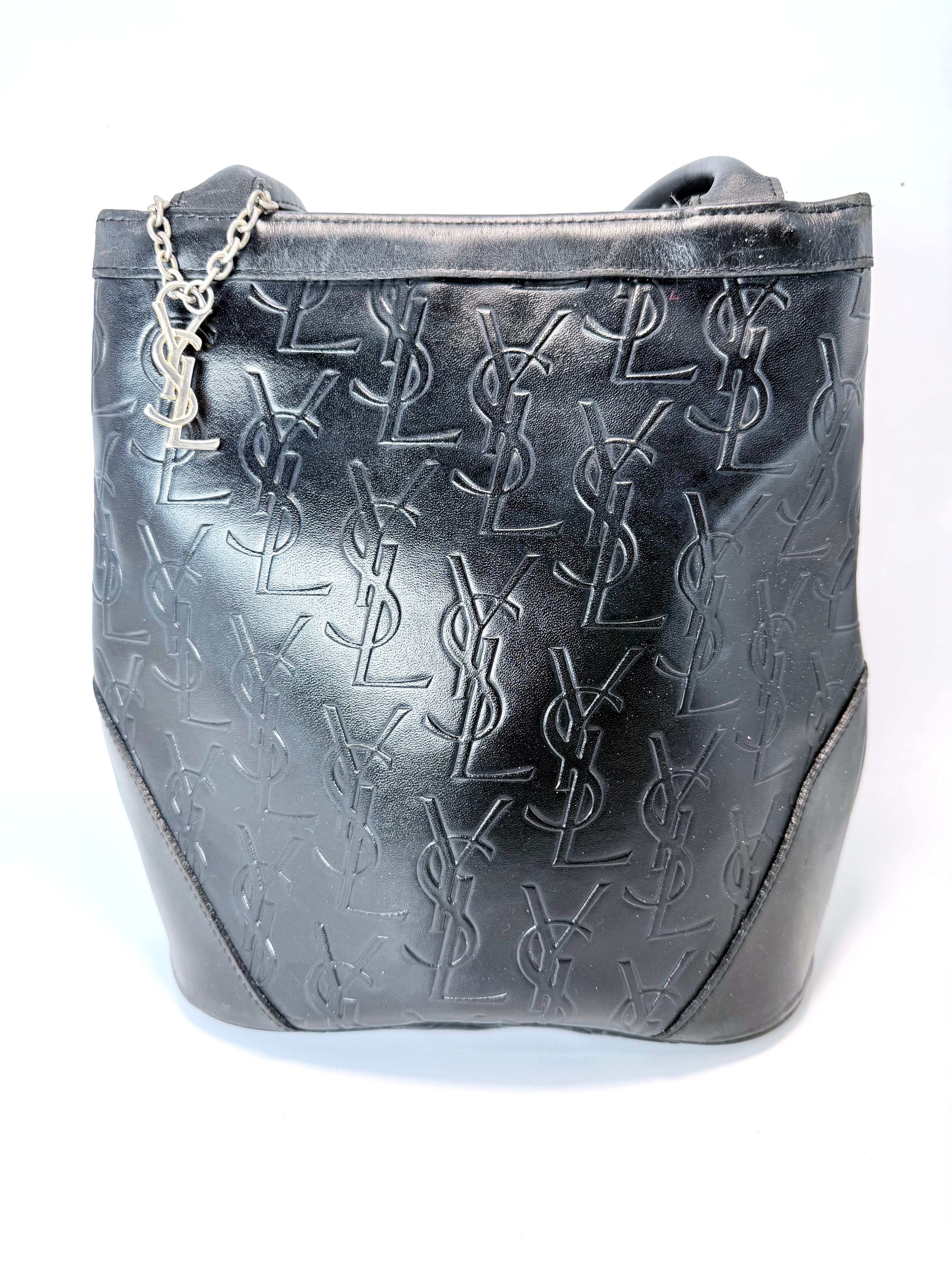 Yves Saint Laurent (YSL) Embossed Leather Shoulder Bag