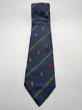 Burberrys Vintage Silk Tie – Navy Crest Stripe