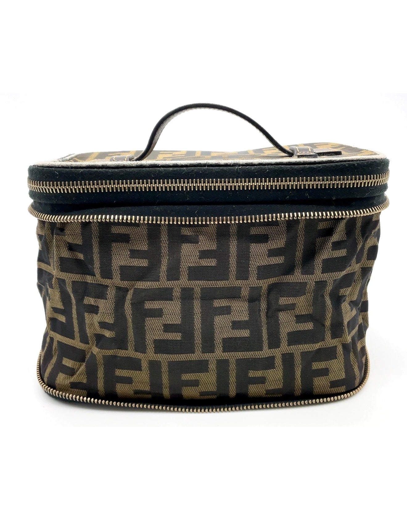 Fendi Zucca Train Case / Vanity Bag