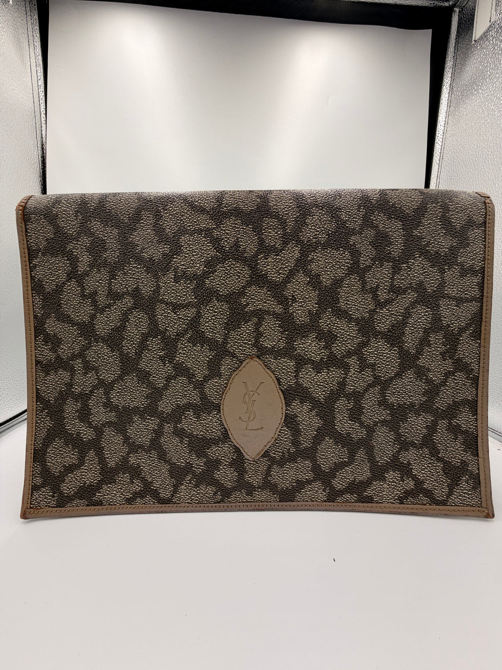 Yves Saint Laurent Monogram Canvas Clutch