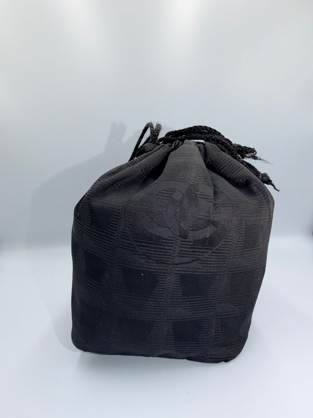 Chanel CC Drawstring Mini Bag – Black Jacquard