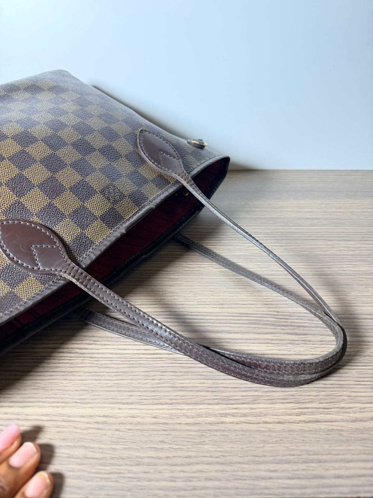 Louis Vuitton Damier Ebene Neverfull PM – Red Limited Edition Interior