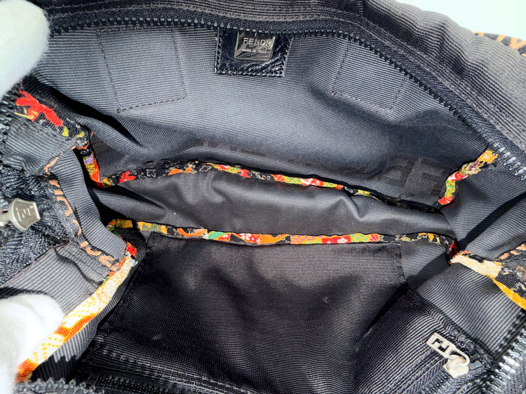 Fendi Logo Nylon Mini Boston Bag / Crossbody
