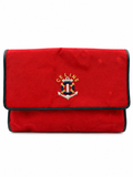 Celine Vintage Red Nautical Embroidered Clutch Bag