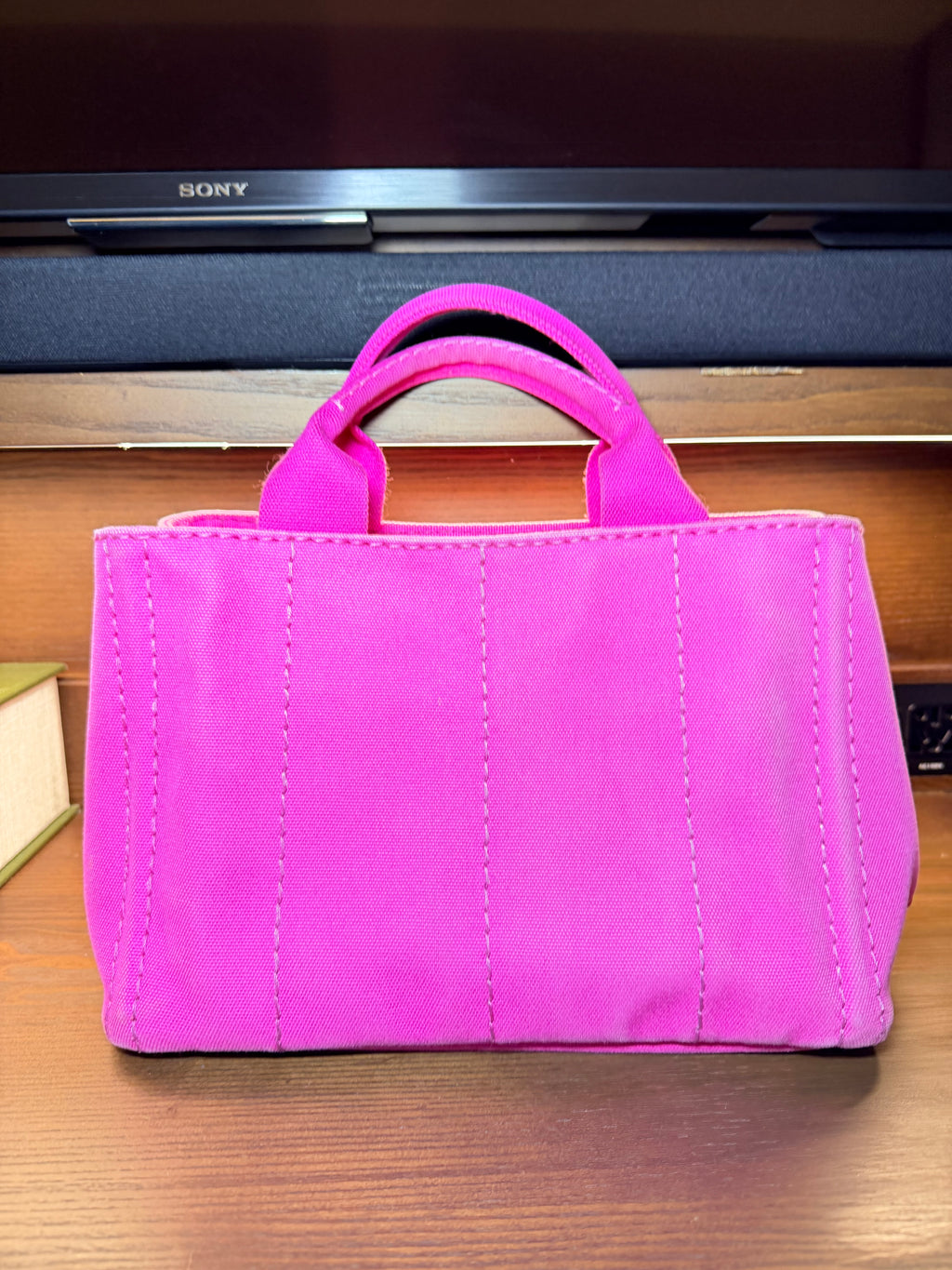 Prada Canapa Hot Pink Canvas Mini Tote Bag - with Dustbag