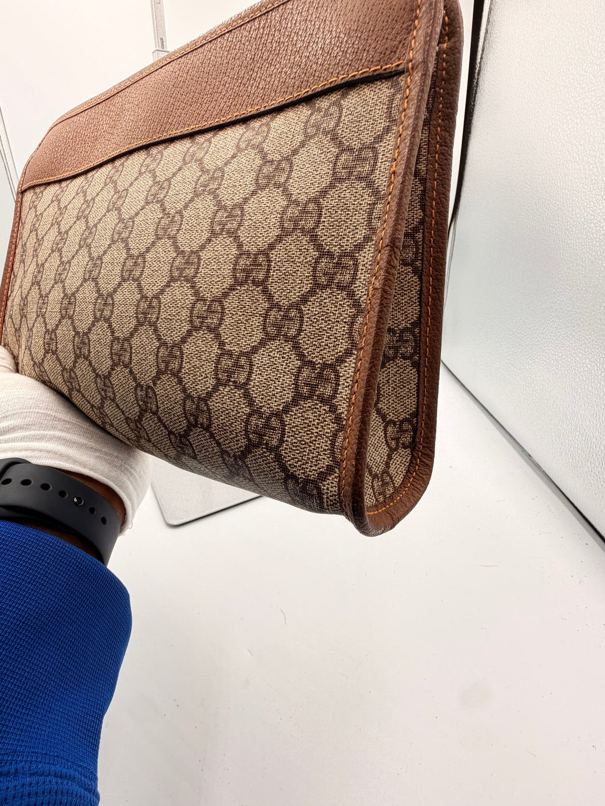 Gucci GG Supreme Monogram Clutch / Toiletry Bag
