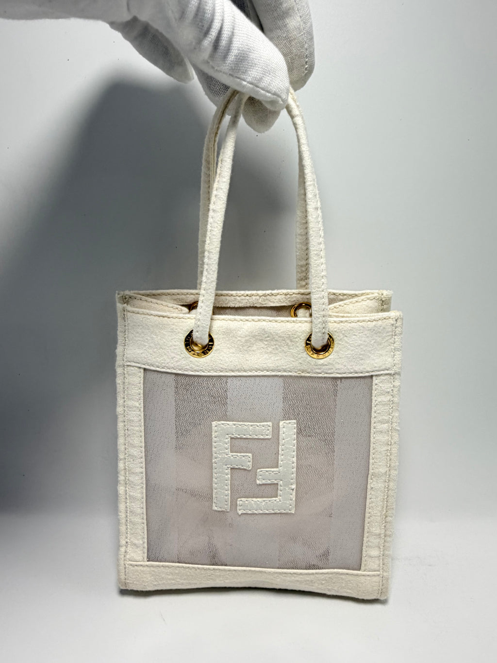 Fendi Vintage Mini Tote – White