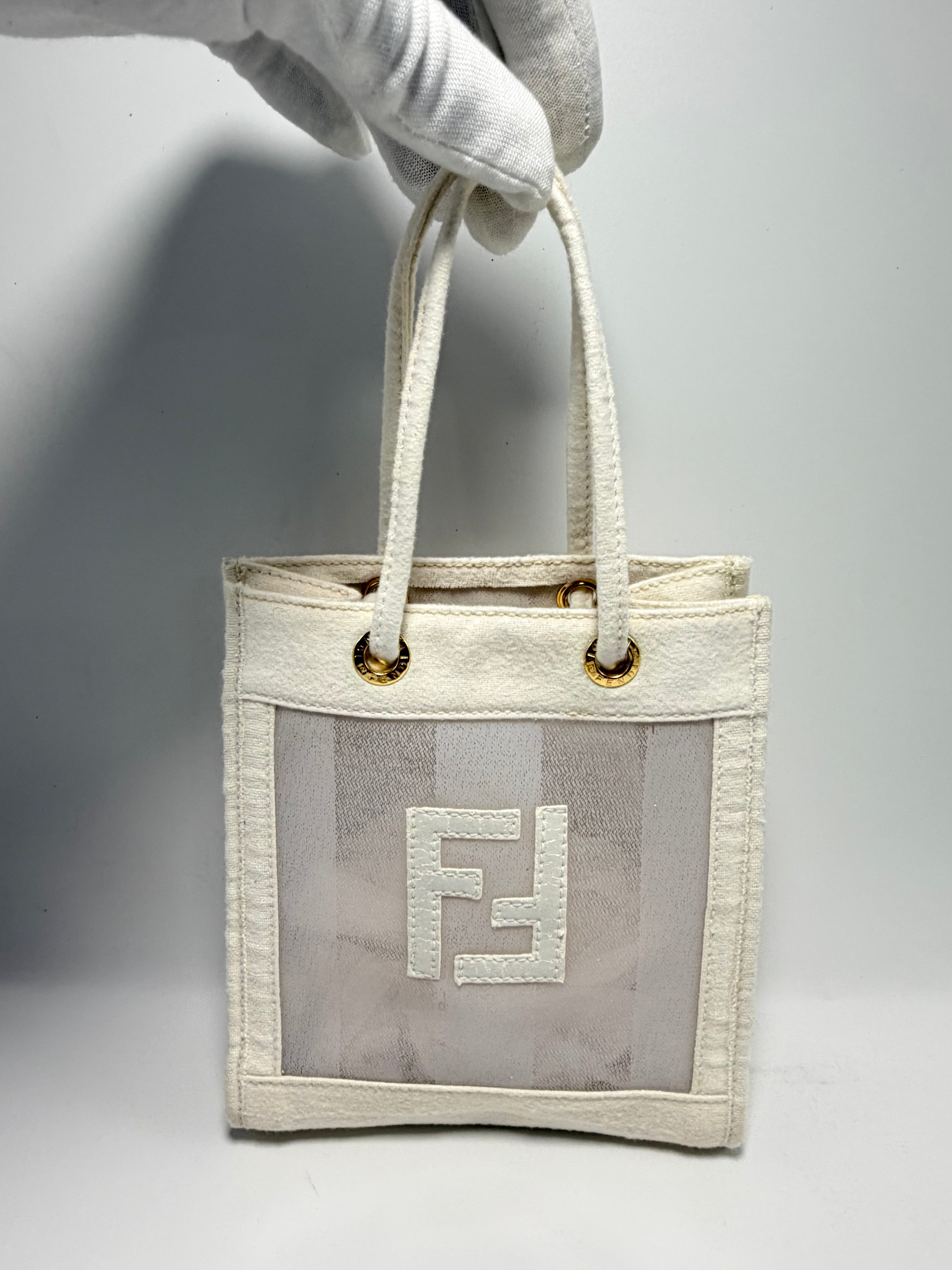 Fendi Vintage Mini Tote – White