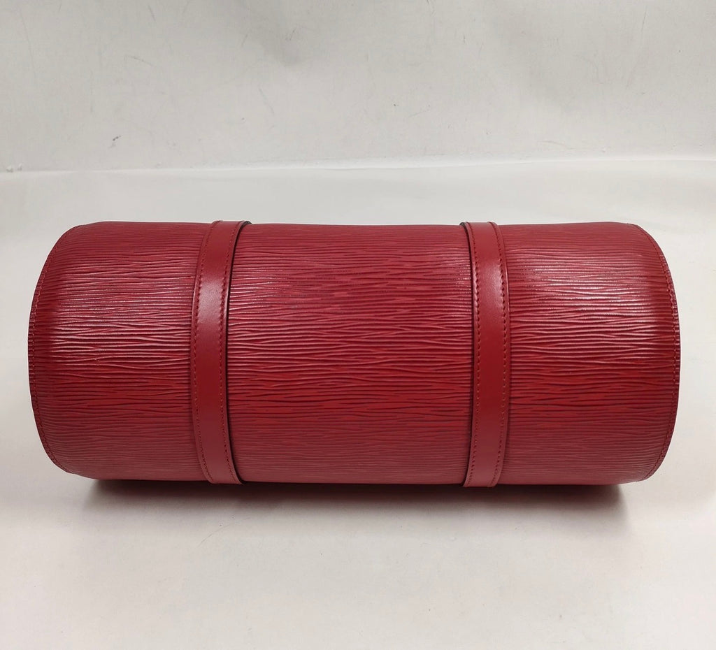LOUIS VUITTON Epi Soufflot Hand Bag Red