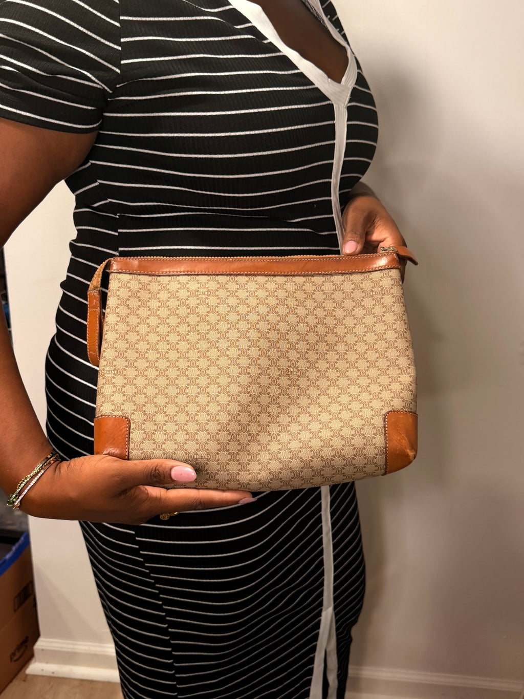 Celine Macadam Monogram Clutch