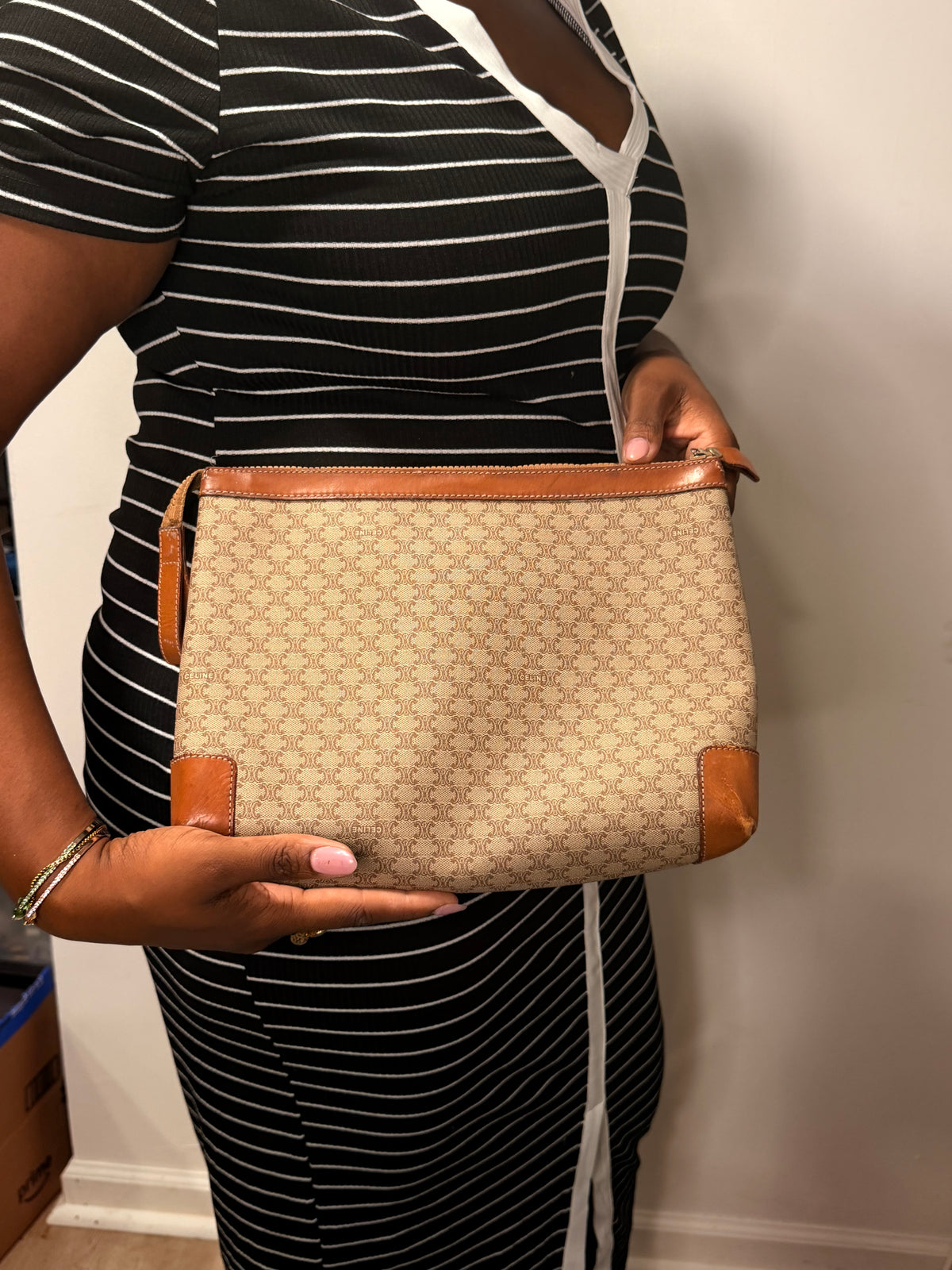 Celine Macadam Monogram Clutch