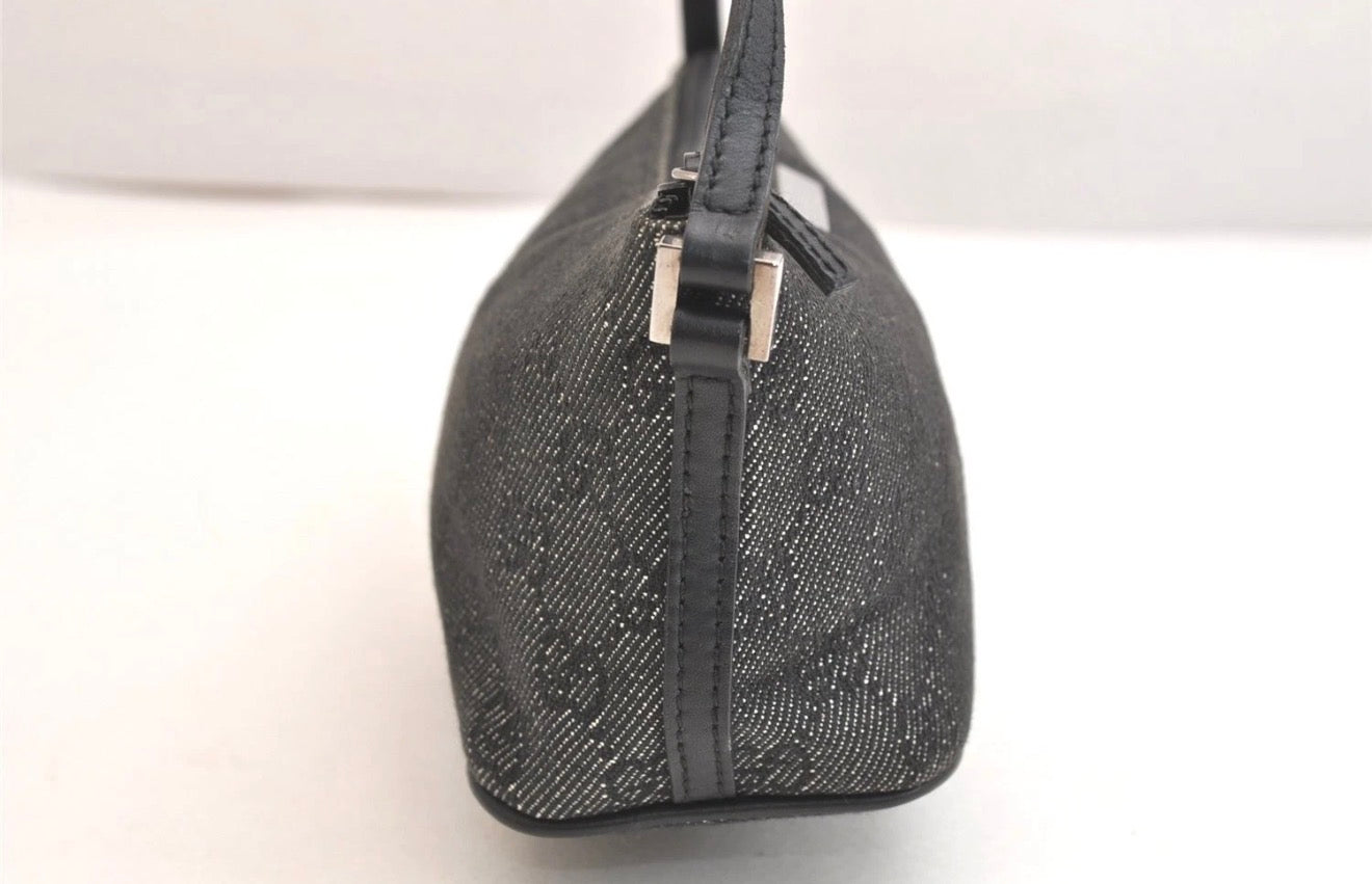 GUCCI GG Canvas Mini Shoulder Bag - Black